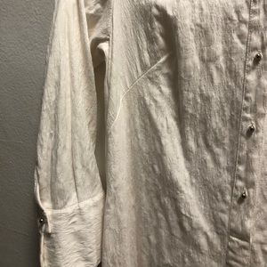 Vintage white Bete Mu’umu’u. Long sleeve button down.